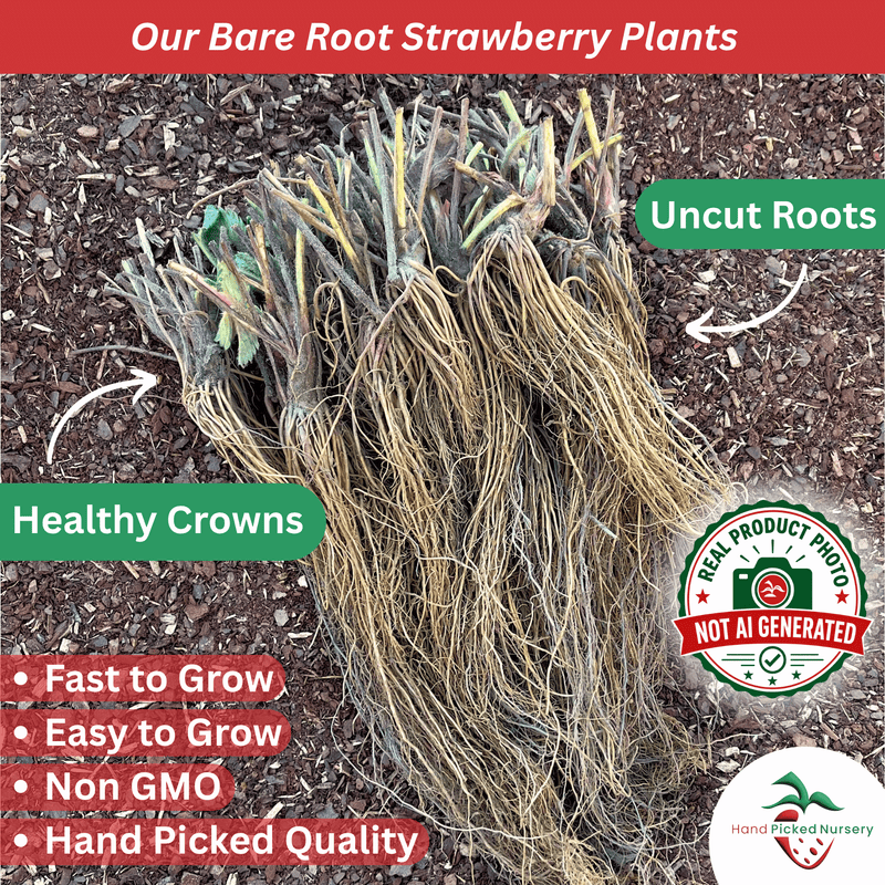 AC Valley Sunset Strawberry Bare Root Plants | Late-Season Sweet