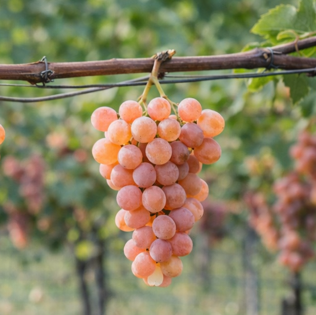 grapes hanging on the plant Gewurztraminer Grape Vine Plant