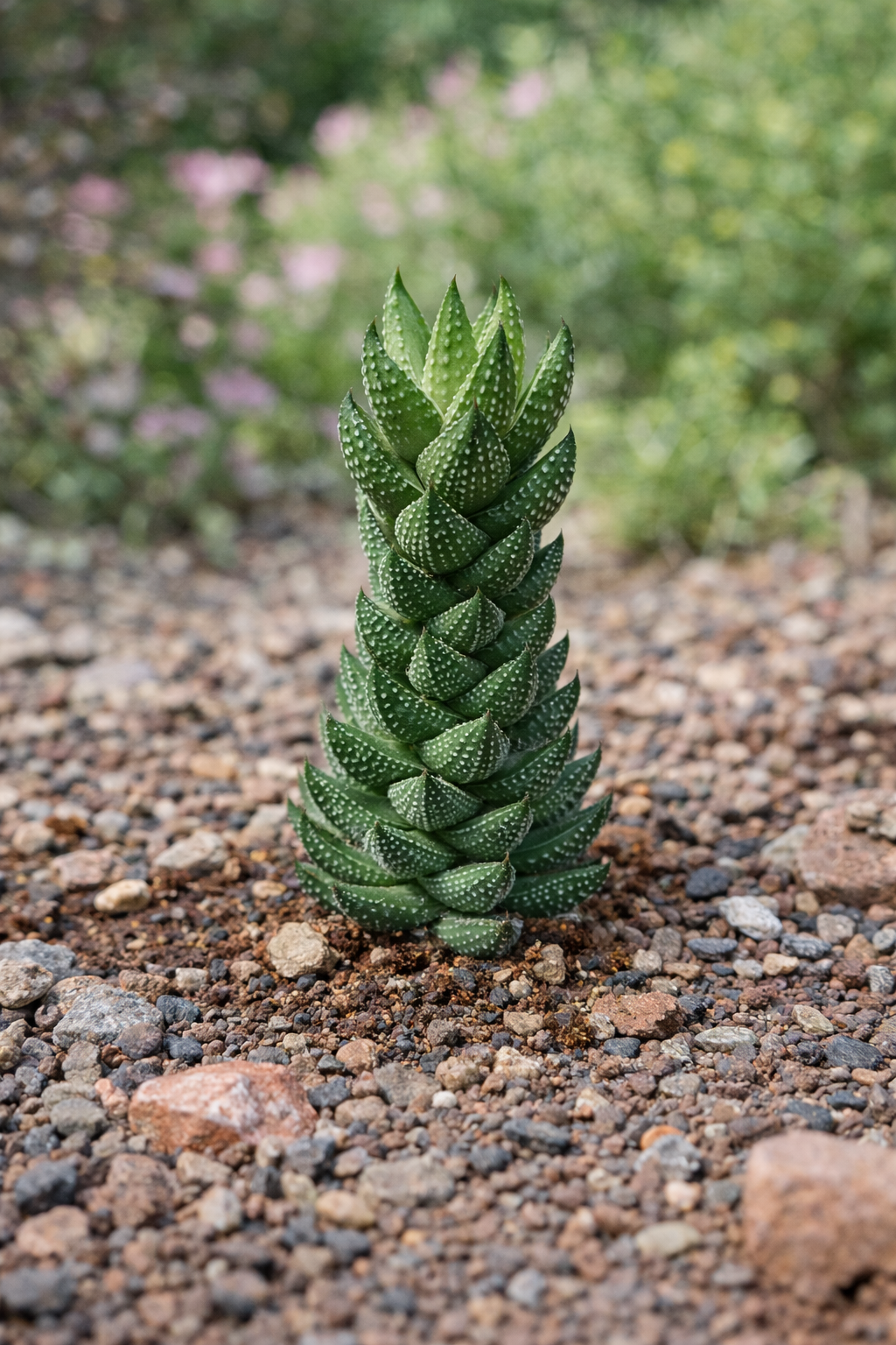 Hand holding a small potted succulent plant against a white background