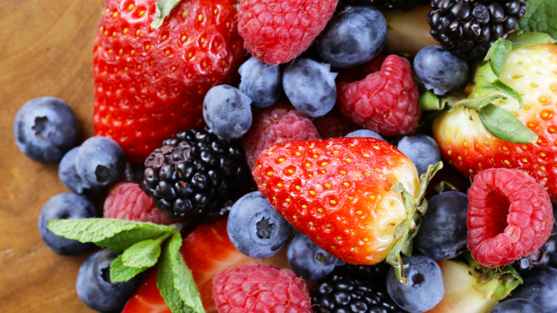 Fruit Garden - 1 each -  Heritage Raspberry, Triple Crown Blackberry, Darlene Blueberry, Camerosa Strawberry (10)